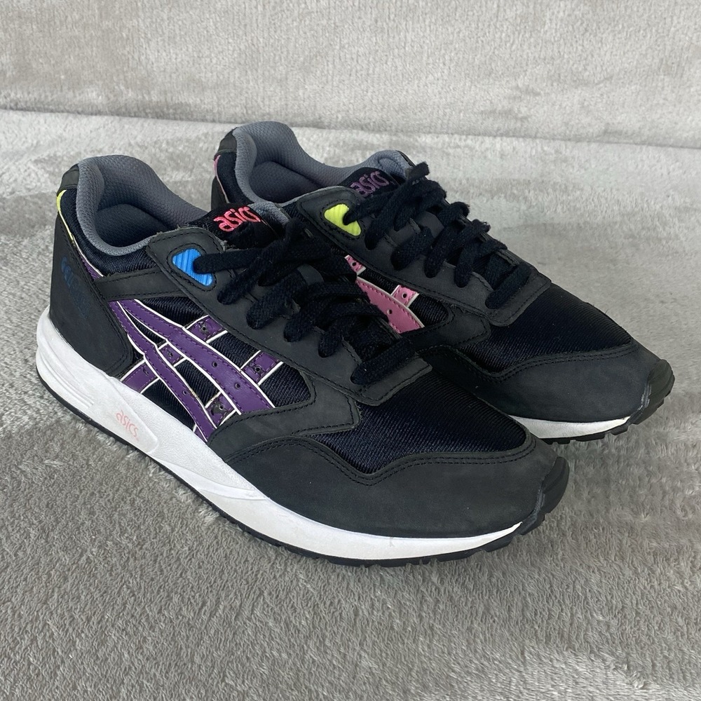 Asics Gel Saga Womens Shoes Size 9 Gray Black Blue Running Retro Sneakers NEW